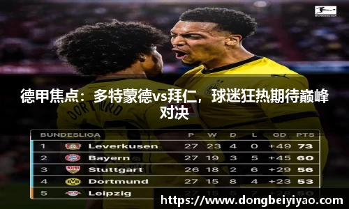 德甲焦点：多特蒙德vs拜仁，球迷狂热期待巅峰对决